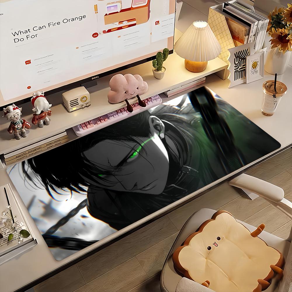 Anime A-Attack On Titan Levi Mouse Pad Non-slip Rubber Gamer Balance Computer Mat Decoracion Deskmat Laptop Office Large