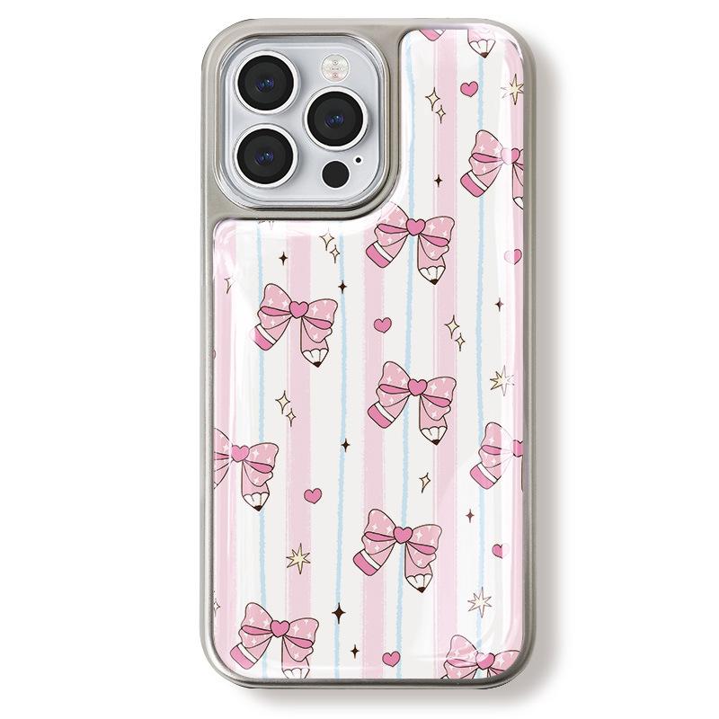 

Чехол для iPhone 16 Zhitai - Гальванизированный серебристый край, Дизайн с капельным клеем, Подходит для Apple 14 ProMax и Huawei P70 iPhone 17 Pro