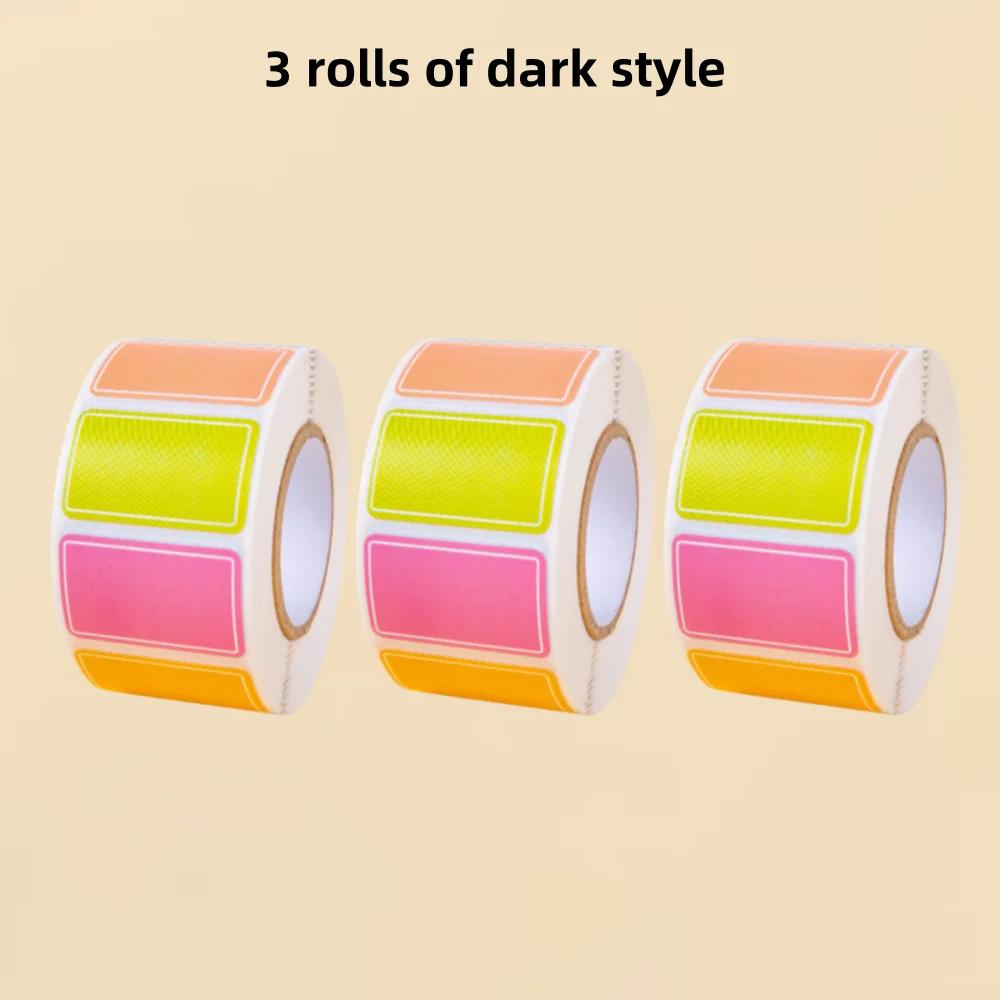 500 Waterproof Colored Labels Stickers Color-Coding Removable Labels Solid Colors Tags for Inventory Address File Classification
