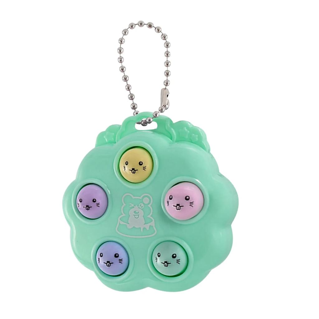 NEW Kawaii Fidget Toys Whack a Mole Keychain Simple Dimple Fidget Board Portable Antistress Decompression Toys for Children
