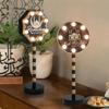 AEE4-2 Pack Ramadan Decorations For Home, Wooden Ramadan Mubarak Table Centerpiece Lights, Eid Mubarak Crafts Night Light