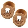 Wood Baby Teeth Box Round Small Heavy Duty Lost Tooth Keepsake Storage Saver Container Box Birthday Baby Shower Boys Girls Gift