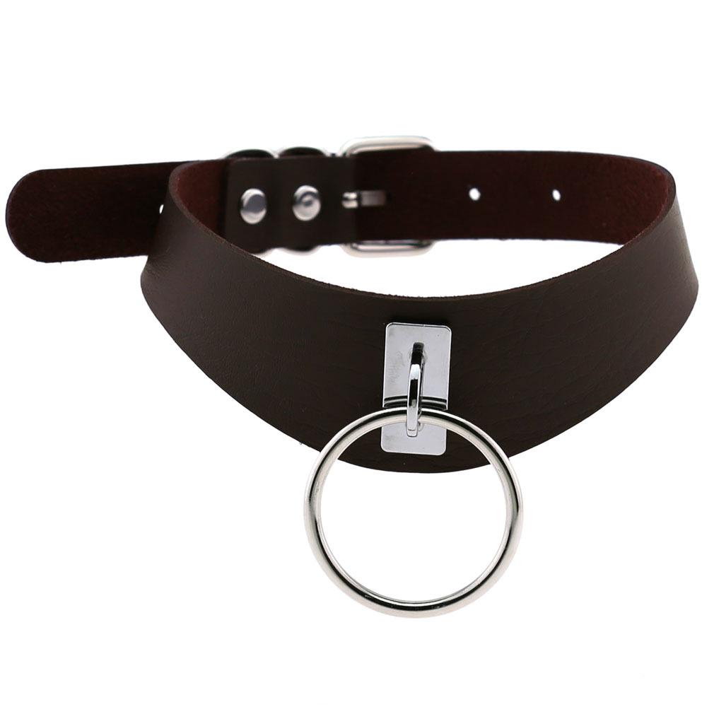 Harajuku Hip-Hop Punk O-Ring PU Leather Necklace Collar