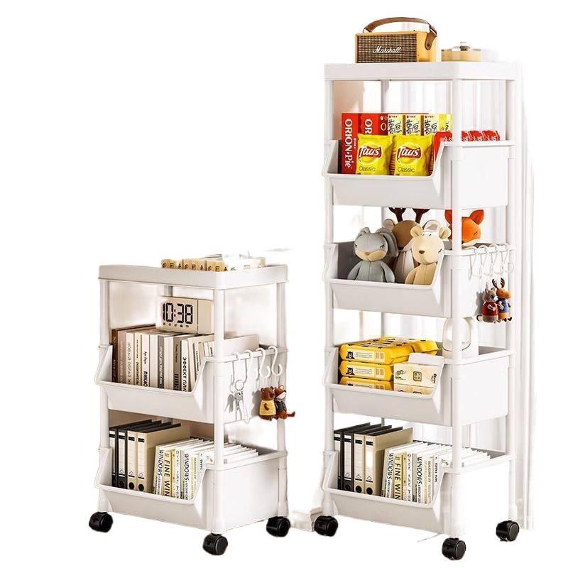 Carro Compacto Multicapa: Estantería de Almacenamiento para Snacks, Cocina y Sala de Estar con Cestas para Frutas y Verduras