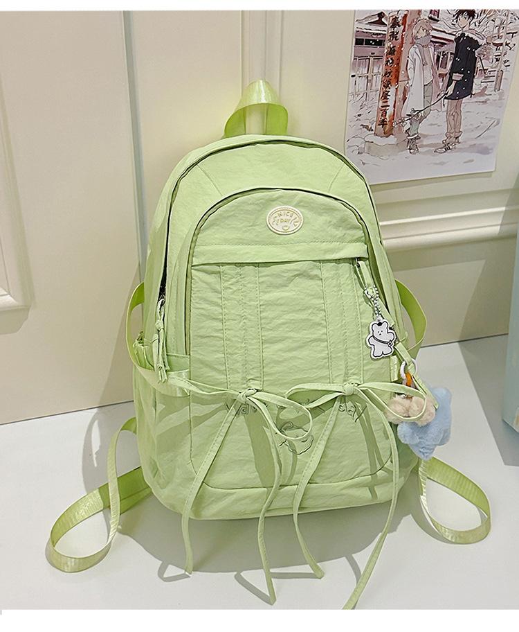 School bag cute sweet bow medium high value Mori fresh travel back