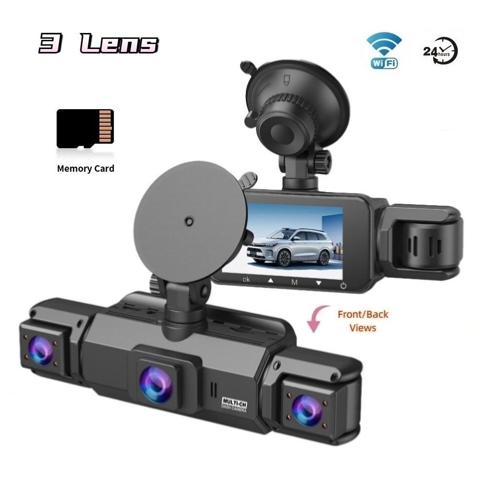 Cámara de salpicadero para coches 4 canales Caja negra WiFi Cámara de conducción FHD 1080P Visión nocturna Grabación en bucle Accesorios para coche