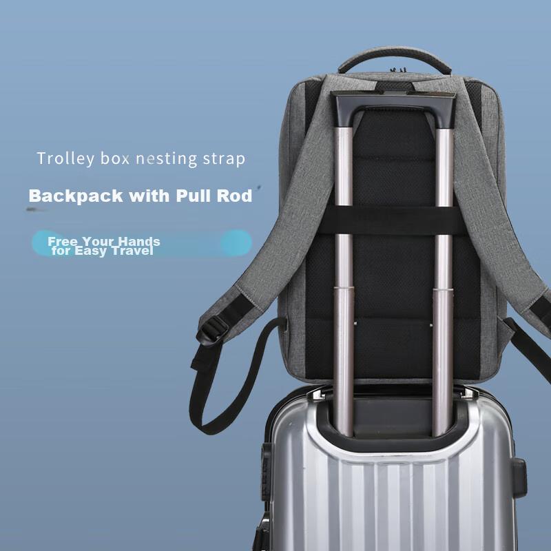 BRINCH Laptop Backpack for Men And Women, Business 15.6-Inch Large Capacity Travel Computer Bag