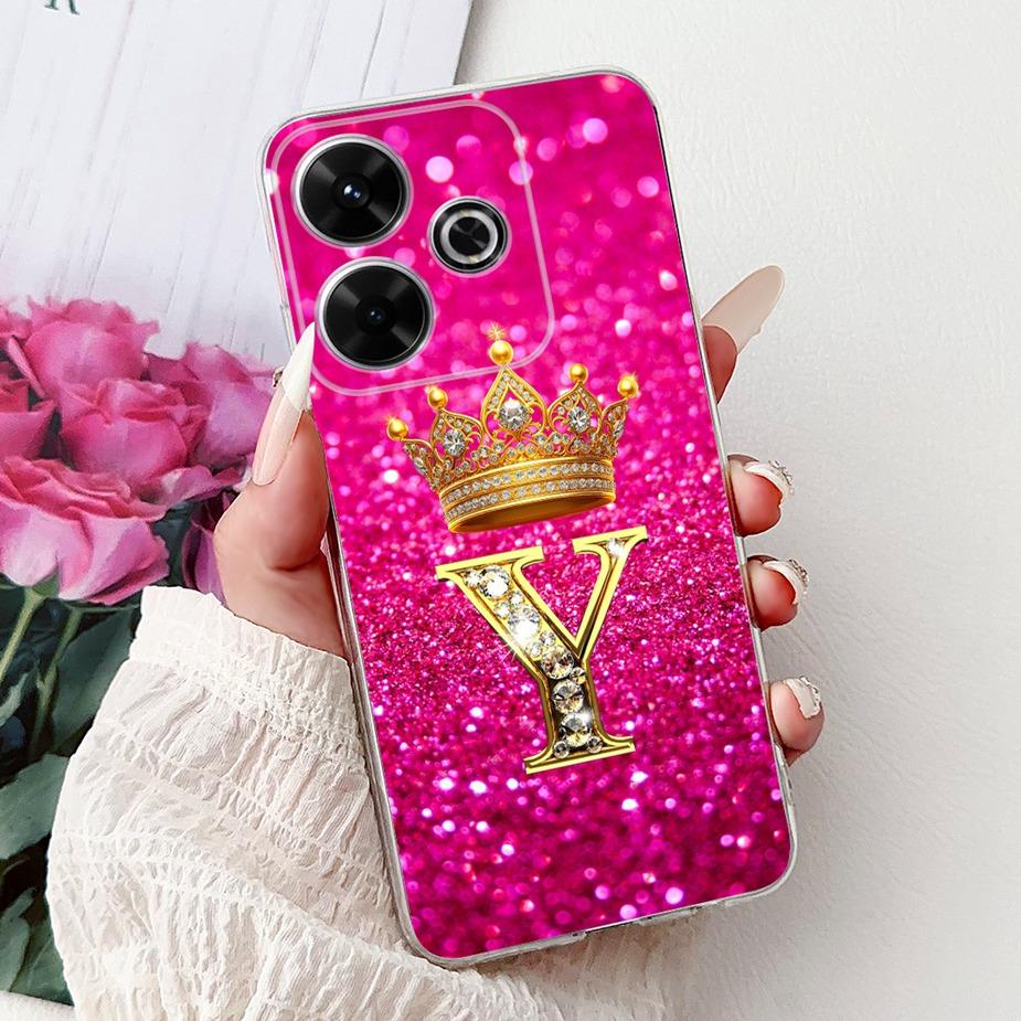 For Xiaomi Redmi 13 Case New Letters Cover 6.79'' Clear Silicone Soft TPU Phone Case For Xiaomi Redmi 13 Redmi13 Back Cover Bags