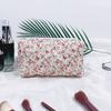 Cotton Floral Makeup Bag With Breathable Design For Daily Use