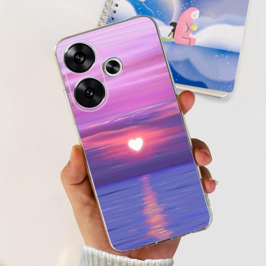 For Xiaomi Redmi Turbo 3 Case Poco F6 Fashion Painted Cover Soft Silicone Phone Cases For Xiaomi Poco F6 F 6 Redmi Turbo3 Bumper