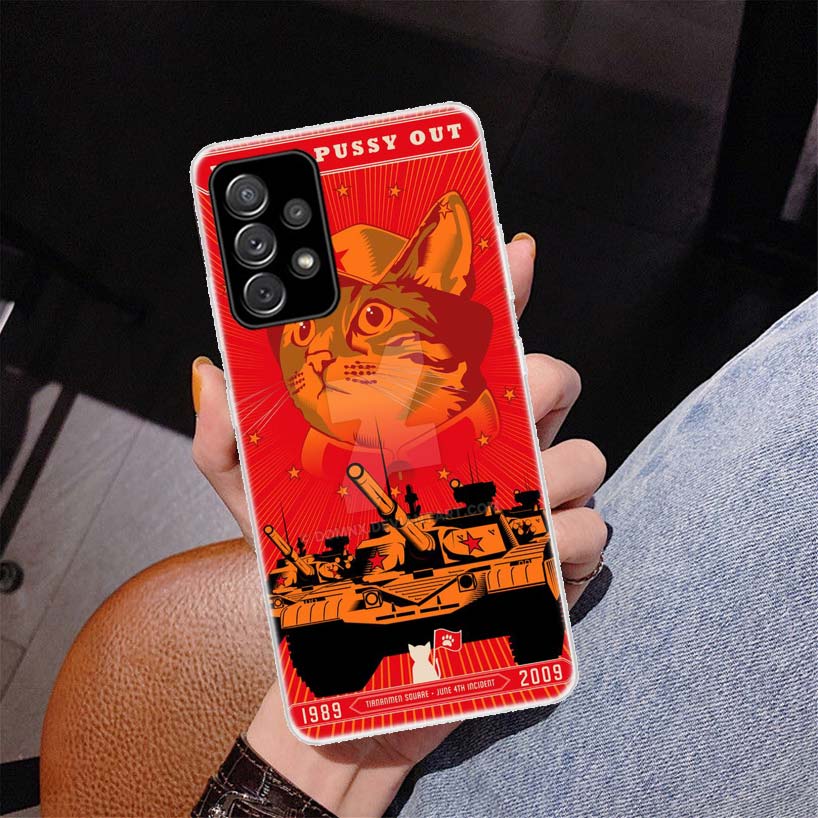 Soviet Union USSR Flag Cover Phone Case For Samsung Galaxy A53 A52 A73 A72 A12 5G A13 A22 A23 A32 A33 A02S A03S A42 A43 A50S Coq