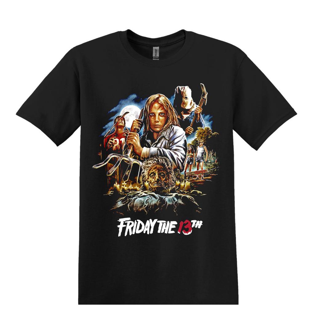 Friday The 13th Movie Horror T-Shirt Black S-3XL