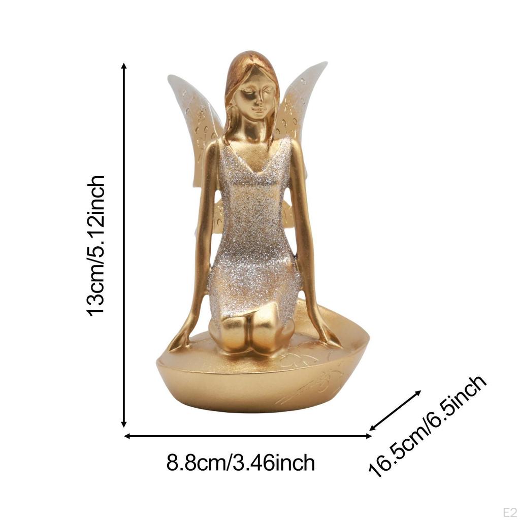 Fairy Statue Resin Figurine Artwork Decorative Gifts Ornament Sculpture for Housewarming Living Room