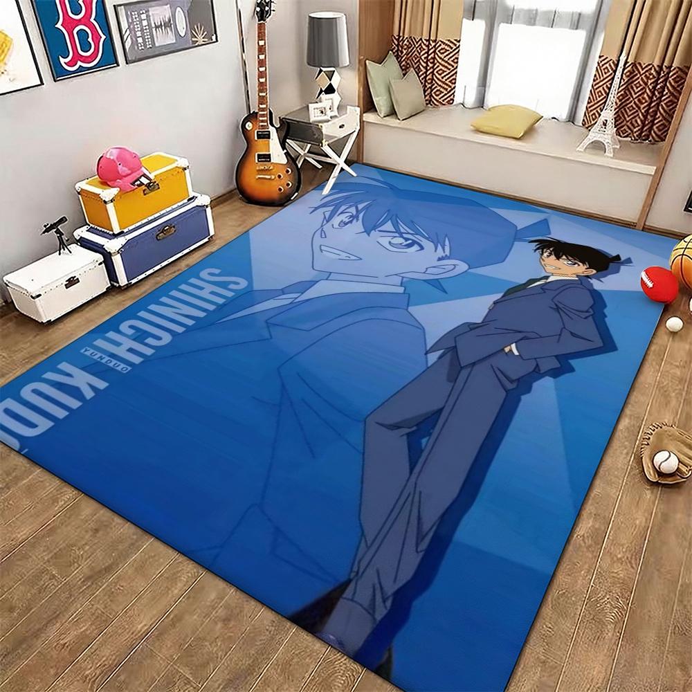 Detective Conan Anime Mystery Think Detective Conan Anime Mystery Theme Rug Soft Nonslip Carpet For Entryway Hallway Balcony Home Decor