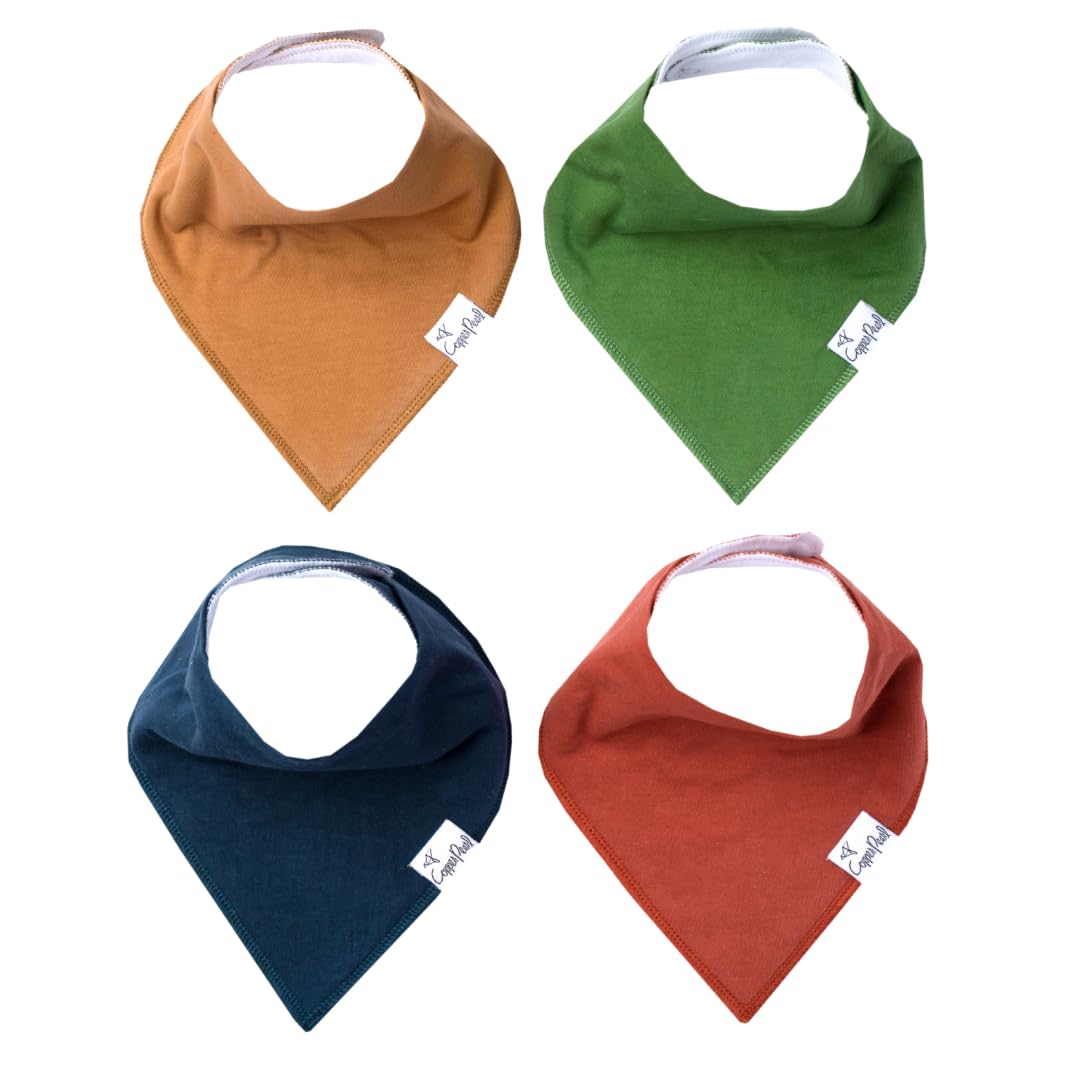 Drool Boys Сделано в США Бандана Ридж [Медный Жемчуг] Слюнявчик, Слюнявчик, И Девочки, Водонепроницаемый, Малыш, / Слюнявчик, 4 шт.,