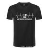 Lustiges Liebe Fluglotse Herzschlag T-Shirts Herren Sommer Baumwolle Harajuku Übergröße Rundhals Streetwear Hip Hop Oberteile T-Shirt