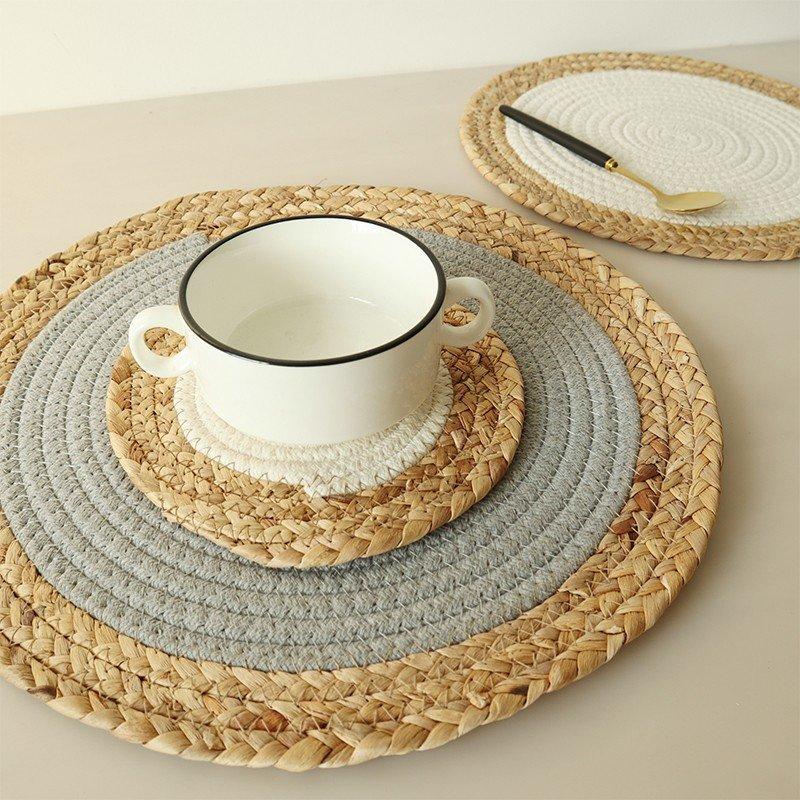 Placemat Mixed Dining Table Insulation Placemat Plate Mat Gourd Grass Home Furnishing Kitchen Insulation Mat