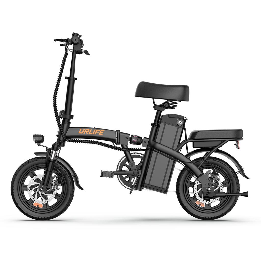 URLIFE F1L Adult Outdoor Folding E-Bike 48V7.5AH Battery 350W Motor City Electric Mountain Bicycle 14 Inch Off-Road Electric Bicycle