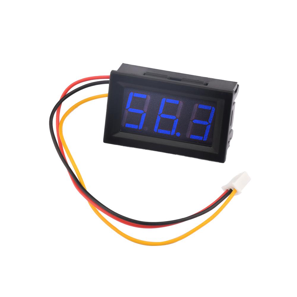 0.56 Inch LED DC Digital Voltmeter Voltage Meter 3 Bit 3 Wire DC 4.5V-28V Motrocycle Car Volt Battery Capacity Tester 5V 12V 24V