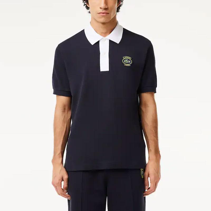 LACOSTE Polo Shirt Men's Marine Blue/White PH7369-EL5