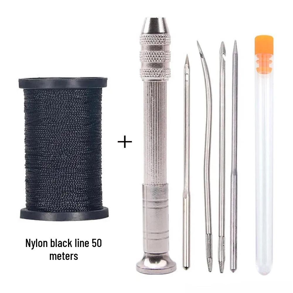 

Премиальное шило для ремонта обуви и крючок для вязания из нержавеющей стали с нейлоновой/вощеной нитью для шитья кожи