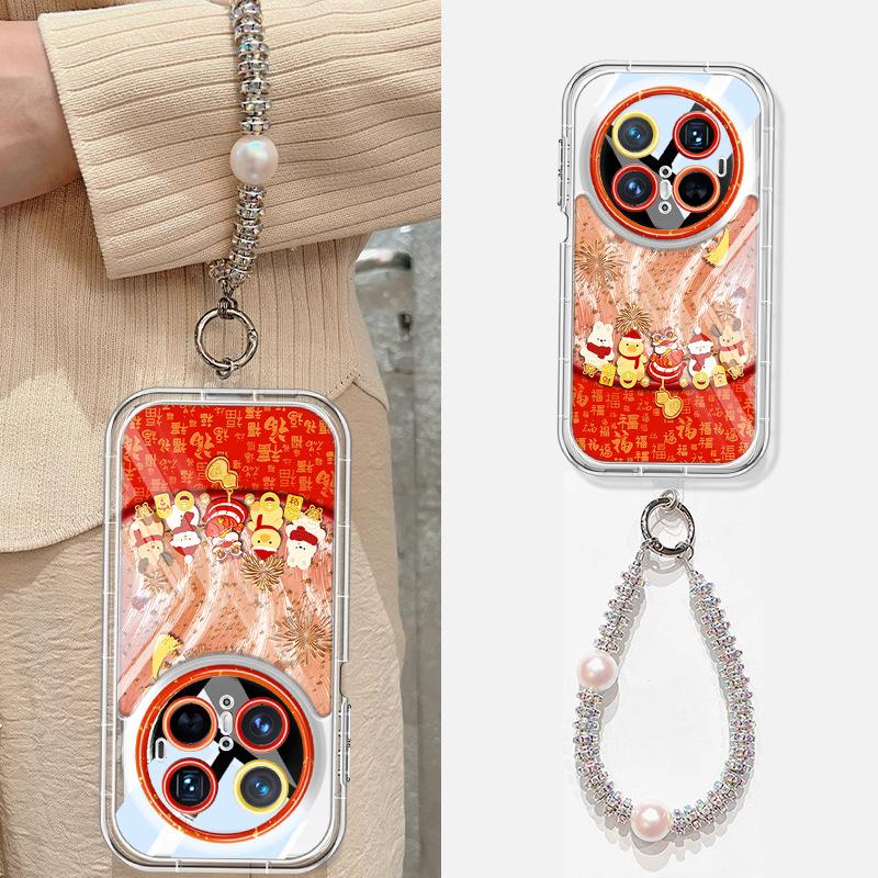Applicable To Huawei Mate70 Mobile Phone Case Spring Festival Chinese New Year Mate60pro Silicone Soft Case Mt50 Year of the Snake Mt70pro