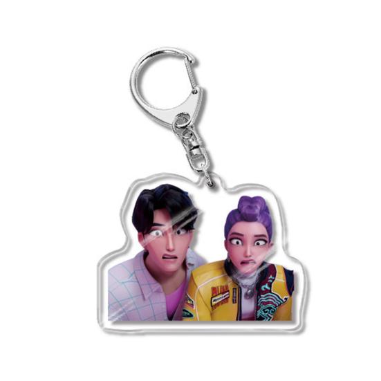Korean Pop Cartoon Charm Acrylic Anime Character Boy Tiger Keychain Charm Cute Bag Backpack Charm Collectible Gift for Fans