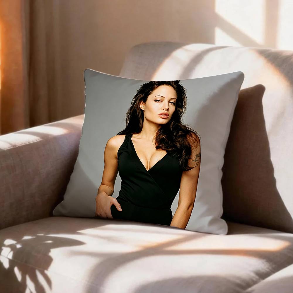ActorAngelina JJolie Voight Pillow Case Pattern Printed Pillowcase For Living Room Sofa Cushion Cover