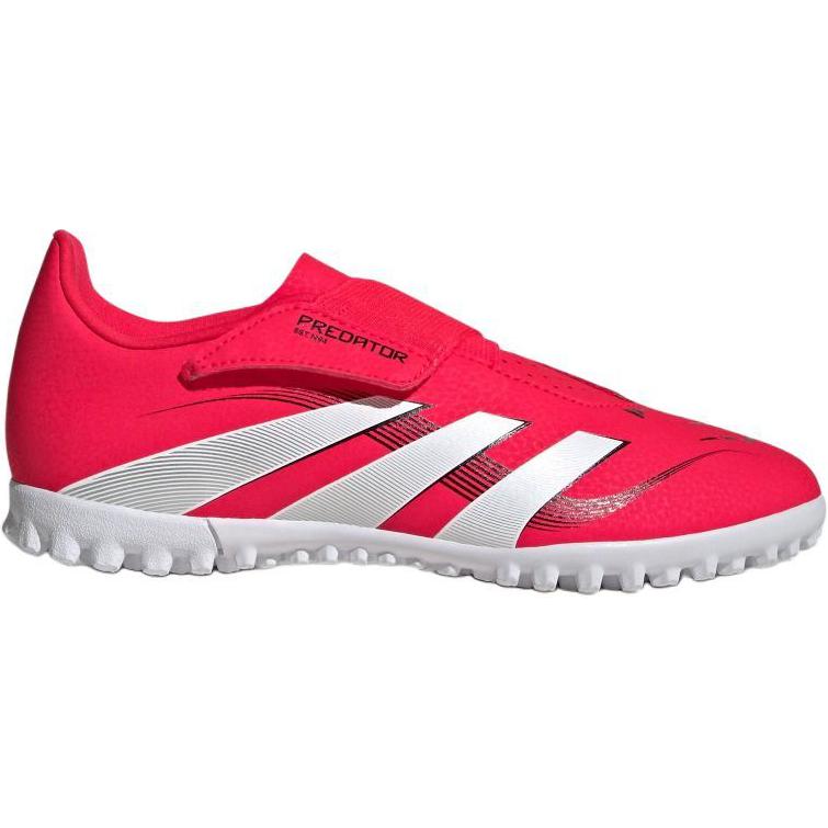 Adidas Predator Club Vel Comfortable Lightweight Non-Slip Durable Low-Top Kids Soccer Shoes Kids sneaker Bright-Red White Black ID3814