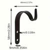 4pcs Metal Wall Hook - J-Shape Wall Hook Metal Flower Pot Hanging Iron Hook Fixing Outdoor for Garden Wall Basket Plant Rack Bathroom Bracket