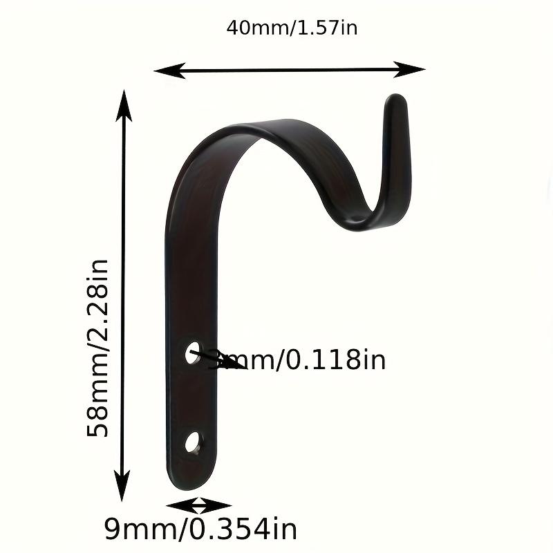 4pcs Metal Wall Hook - J-Shape Wall Hook Metal Flower Pot Hanging Iron Hook Fixing Outdoor for Garden Wall Basket Plant Rack Bathroom Bracket