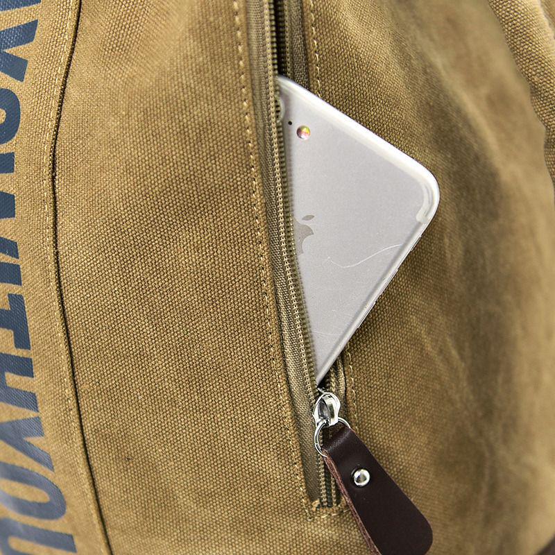 Men's Large Canvas Backpack - Outdoor Sports & Travel School Bag