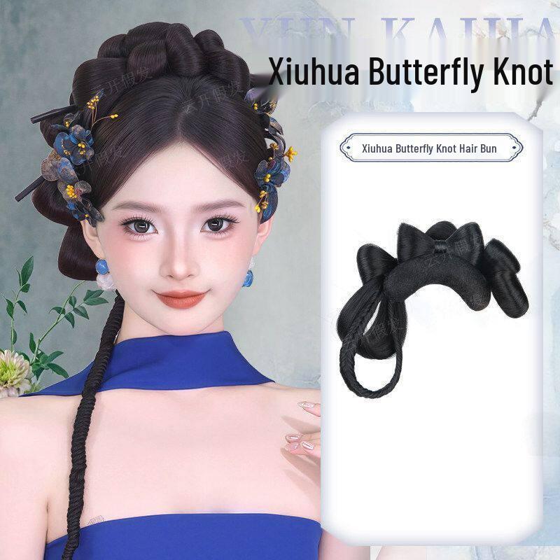 Xiu He Makeup Artist Pre-made Bow Hair Bun - Easy Chinese Style Bridal Hair Styling Tool