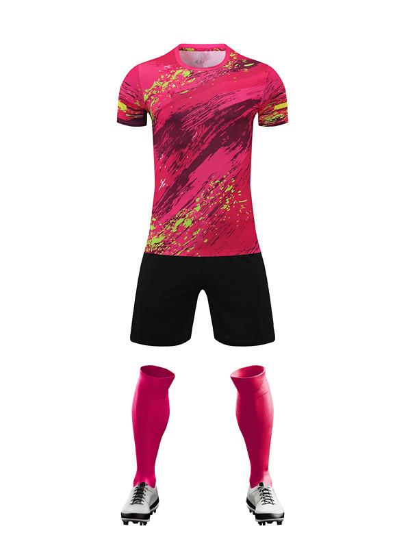 Short Sleeve Football Suit Men's and Women's Adults Children's Breathable Quick-Drying Training Sports Suit Football Suit