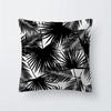 Home Decor Black and White Plant Leaf Sofa Pillow Cover Office Seat Cushion  Tropical