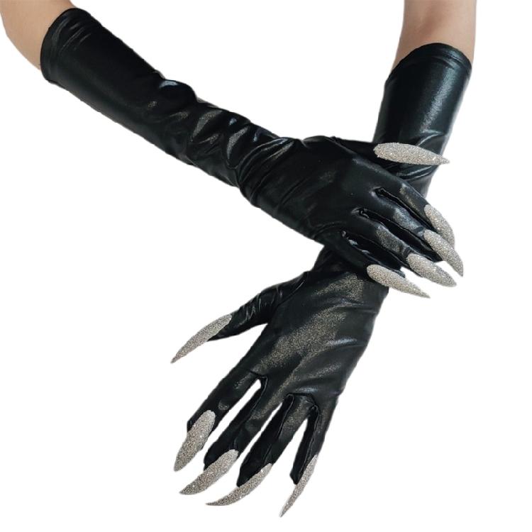 Practical Halloween Paws Gloves Stretchy Fabric Scary Costume Party Gloves for Roleplay Event Theatrical Performances