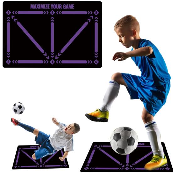 Football Footstep Training Mat Soccer Practicing Equipment Wear Resistant Dribble Control Shock Absorption