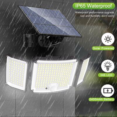 Solar Lights Outdoor 238/346/328LED Solar Powered Security Lights Wall Lamp IP65 Waterproof Motion Sensor Street Light Garden