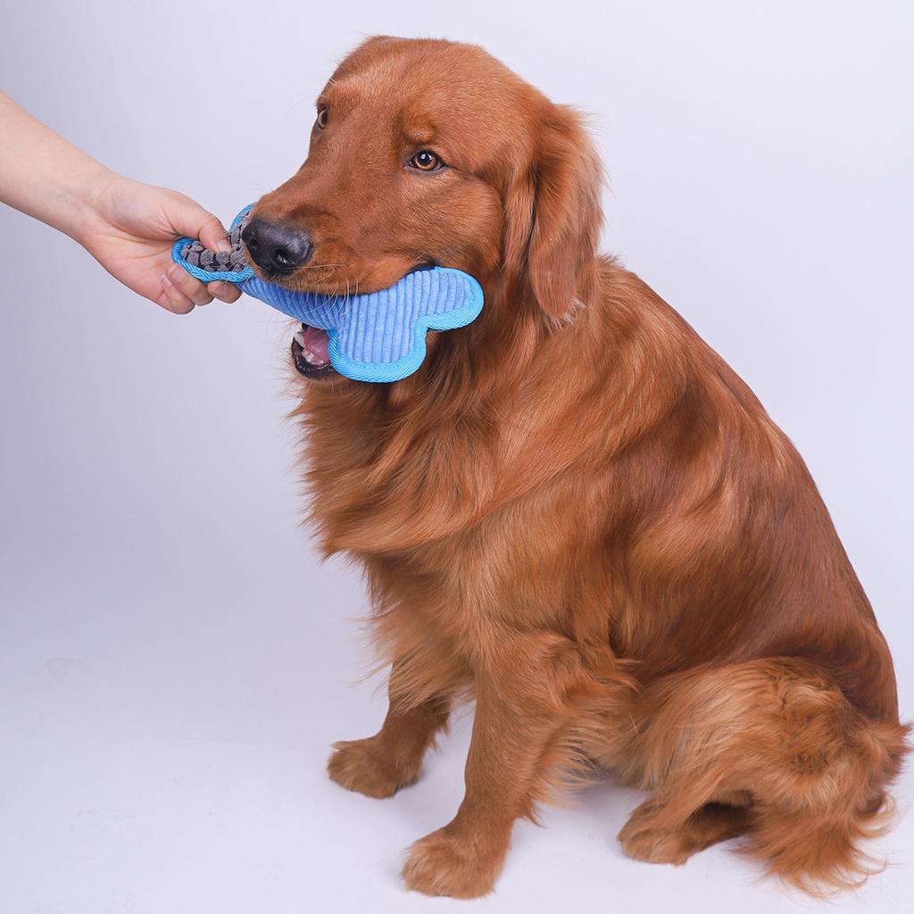 Corn Velvet Wrapped Bone Toy Plush Squeaky Bones Toys Suitable for Small Medium and Large Dogs Stuffed Toys Puppy Birthday Gifts