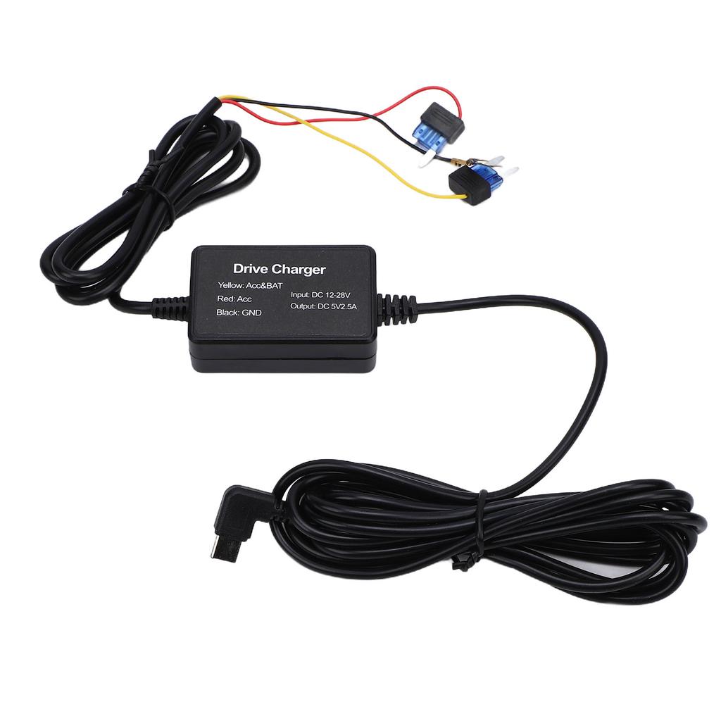 Car Cam Hardwire Kit 12-28V To 5V 2.5A with Low Voltage Type-C Hardwire Kit for 24 Hour Parking Monitoring