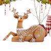 Rentier Weihnachtsdekoration Harz Schneeflocke Elch Skulptur Statue Rentier Weihnachtsdekoration Requisiten für Wohnzimmer Schlafzimmer