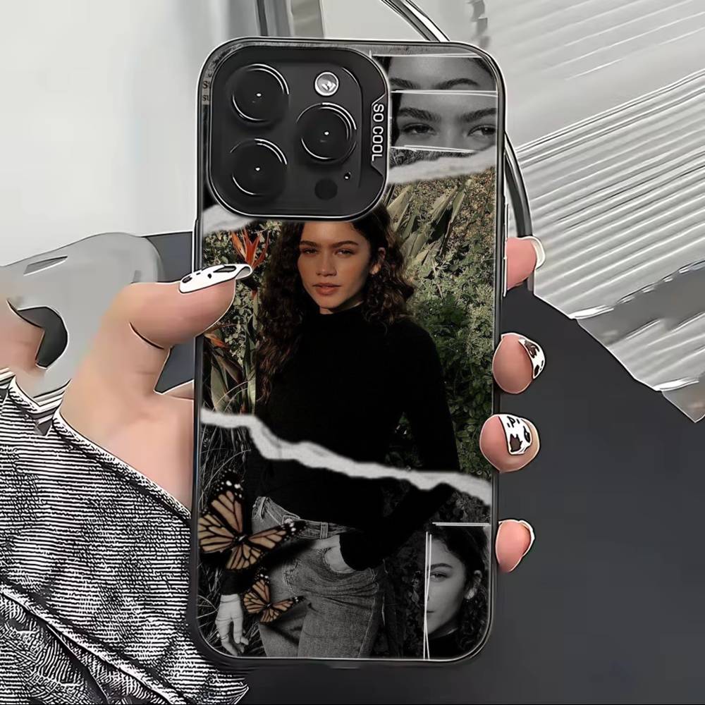 Z-Zendaya Hot Actress Phone Case For iPhone 17,16,15,14,13,12,11 Plus,Pro Max,XS,Colorful Silver Black Cover