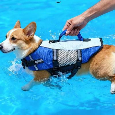 Adjustable Dog Swimming Vest Reflective Pet Life Preserver Pet Life Vest Dog Life Jacket  Boating