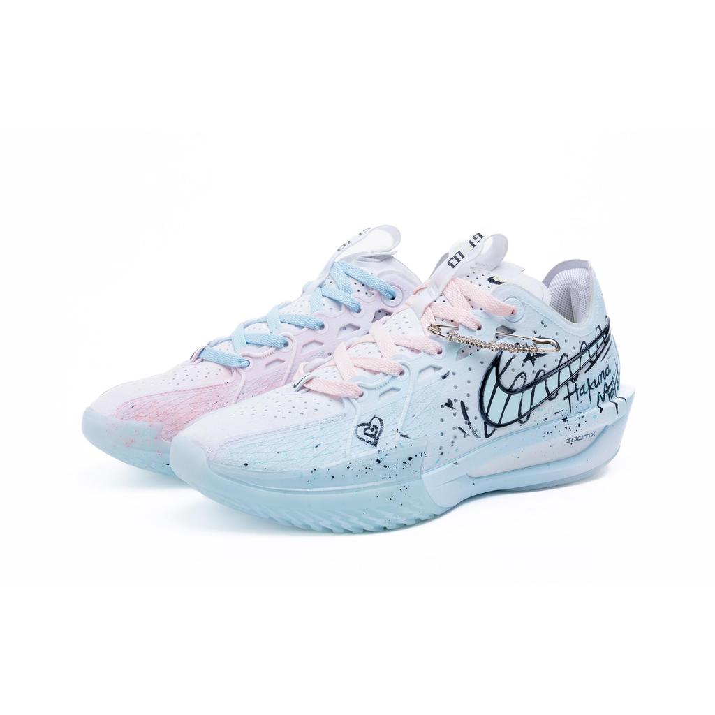 Nike GT. Střih 3 Oboustranné Hráčské Nízké Basketbalové Boty Pánské Modré Růžové DV2918-104(Tým240-)