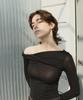 DENOAH Twist Drape T-Shirt (Black)