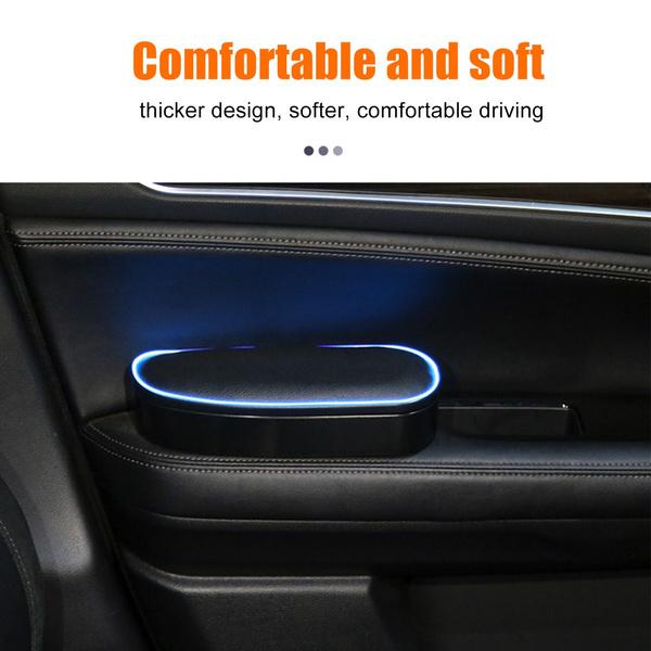 Covoraș anti-alunecare reglabil anti-oboseală Cutie de depozitare din piele PU LED Universal Car Cotieră stânga Suport cot
