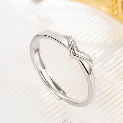 Elegante, verstellbare Fingerringe mit polierter Oberfläche für Damen und Herren, formstabile Strass-Partnerringe mit polierter Oberfläche