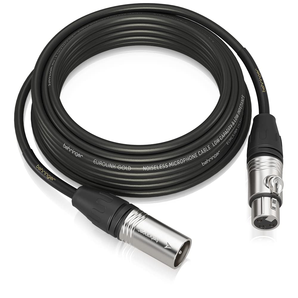 Behringer Microphone Cable XLR Male to XLR Female Gold Performance - - 10m/33ft - - GMC-1000