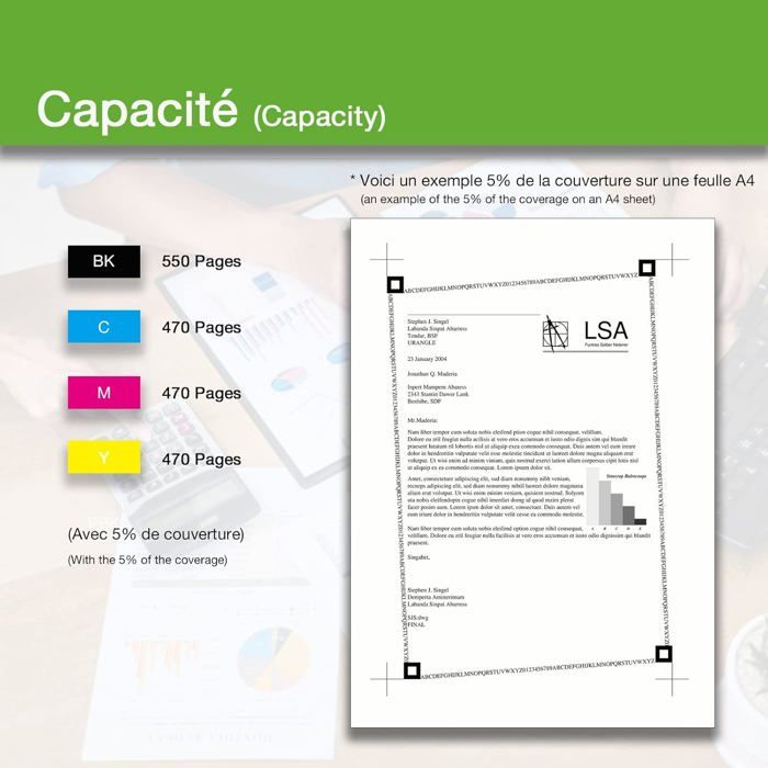 Cartuș de cerneală compatibil - MADEMOISELLE TISS - 503XL - Multicolor - Pachet de 5 - Jet de cerneală