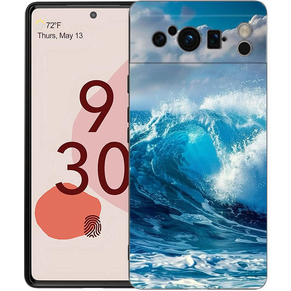 Blue Sea Ocean Waves Phone Case For Google Pixel 9 8 9A 8A 7 7A 6 Pro XL 6A 5G Black Soft Back Luxury TPU Cover